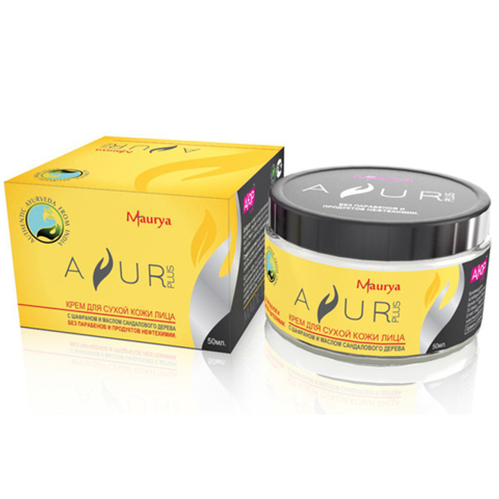 Крем для лица Maurya Ayur plus для сухой кожи Шафран и Сандал 50 мл.