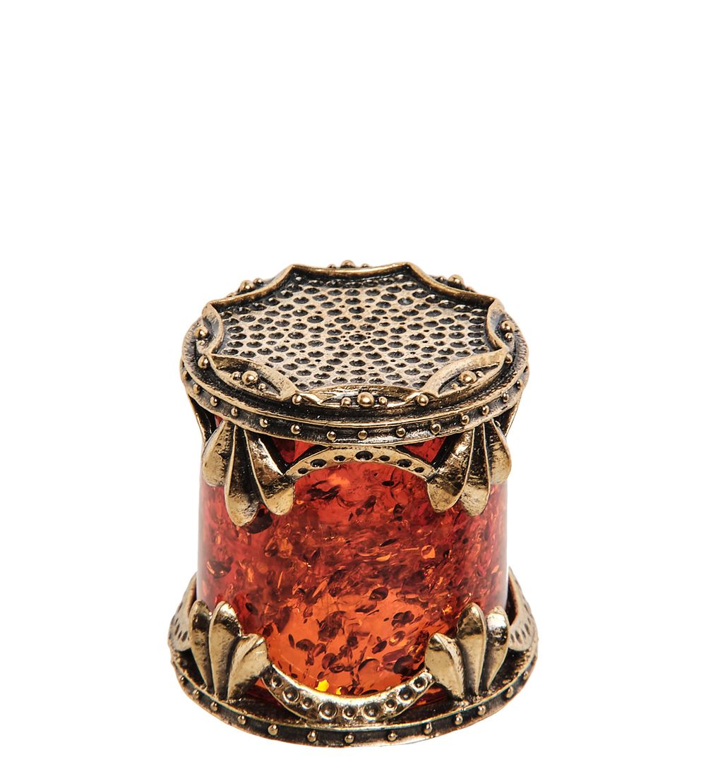 AM-1415 Наперсток (латунь, янтарь)