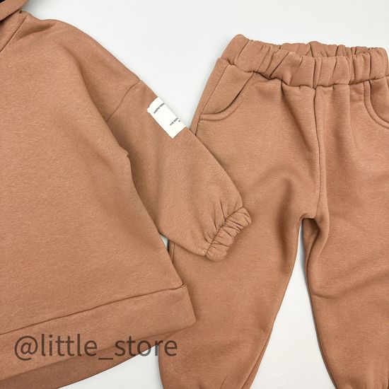 Комплект из футера с начесом "Over" шоколад