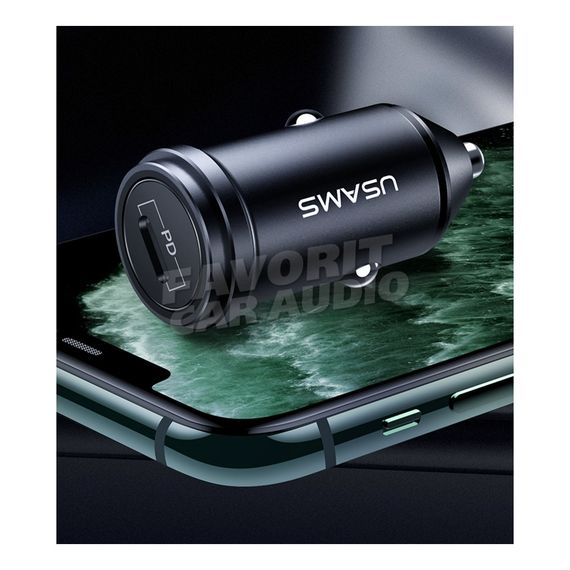 АЗУ 1USB Usams US-CC095 C14 3000mAh реальная 1500mAh пластик алюминий чёрный