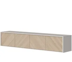 Тумба Fjord 4 двери подвесная (белая)