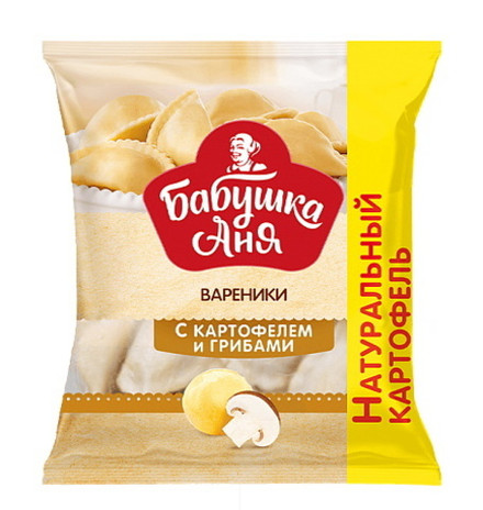 Вареники "Бабушка Аня" с картофелем и грибами 430г. Санта Бремор