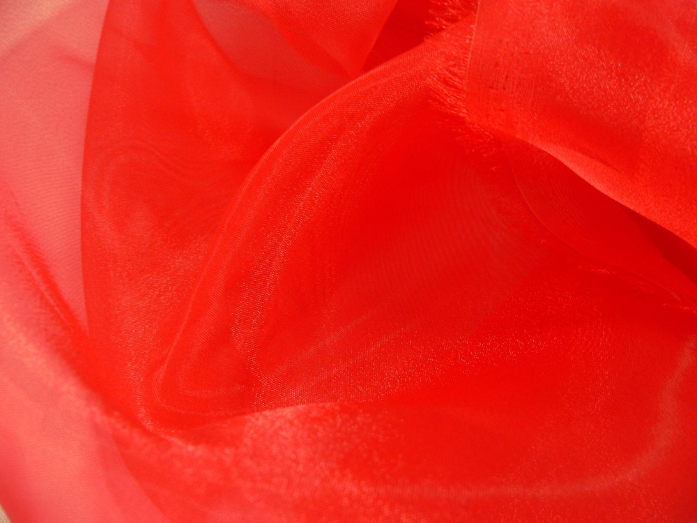 Ткань Органза красная арт. 122059