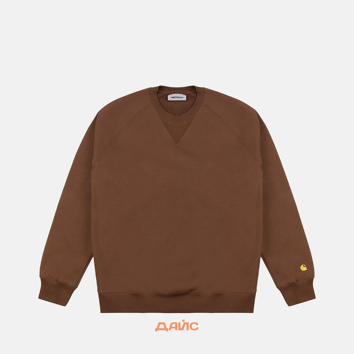 Толстовка мужская Carhartt WIP Chase Sweatshirt артикул:I033660_chocolate - купить в магазине Дайс