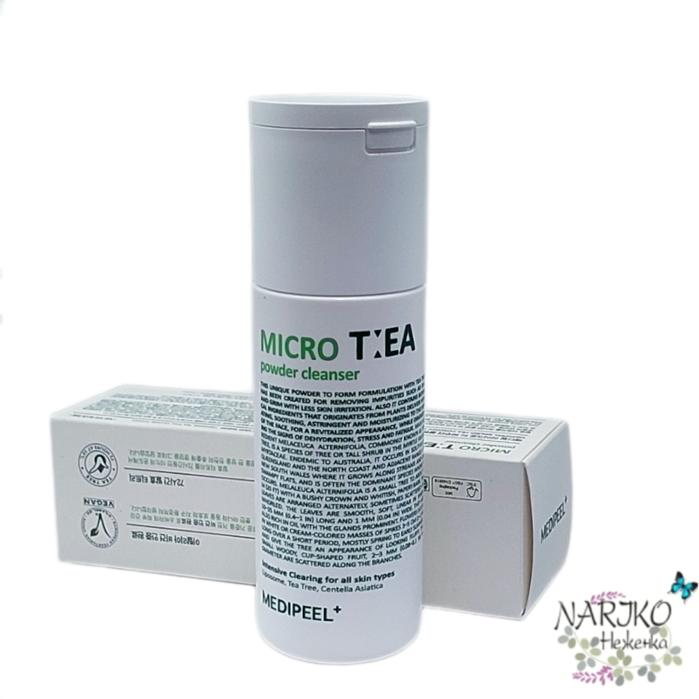Глубоко очищающая энзимная пудра MEDIPEEL Micro Tea Powder Cleanser с чайным деревом, 70 гр.