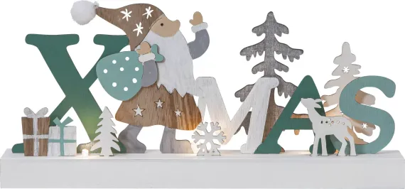 Декорация рождественская REINBEK 15х30 см., 3 LED лампы, на батарейках, таймер, Star Trading (270-68)