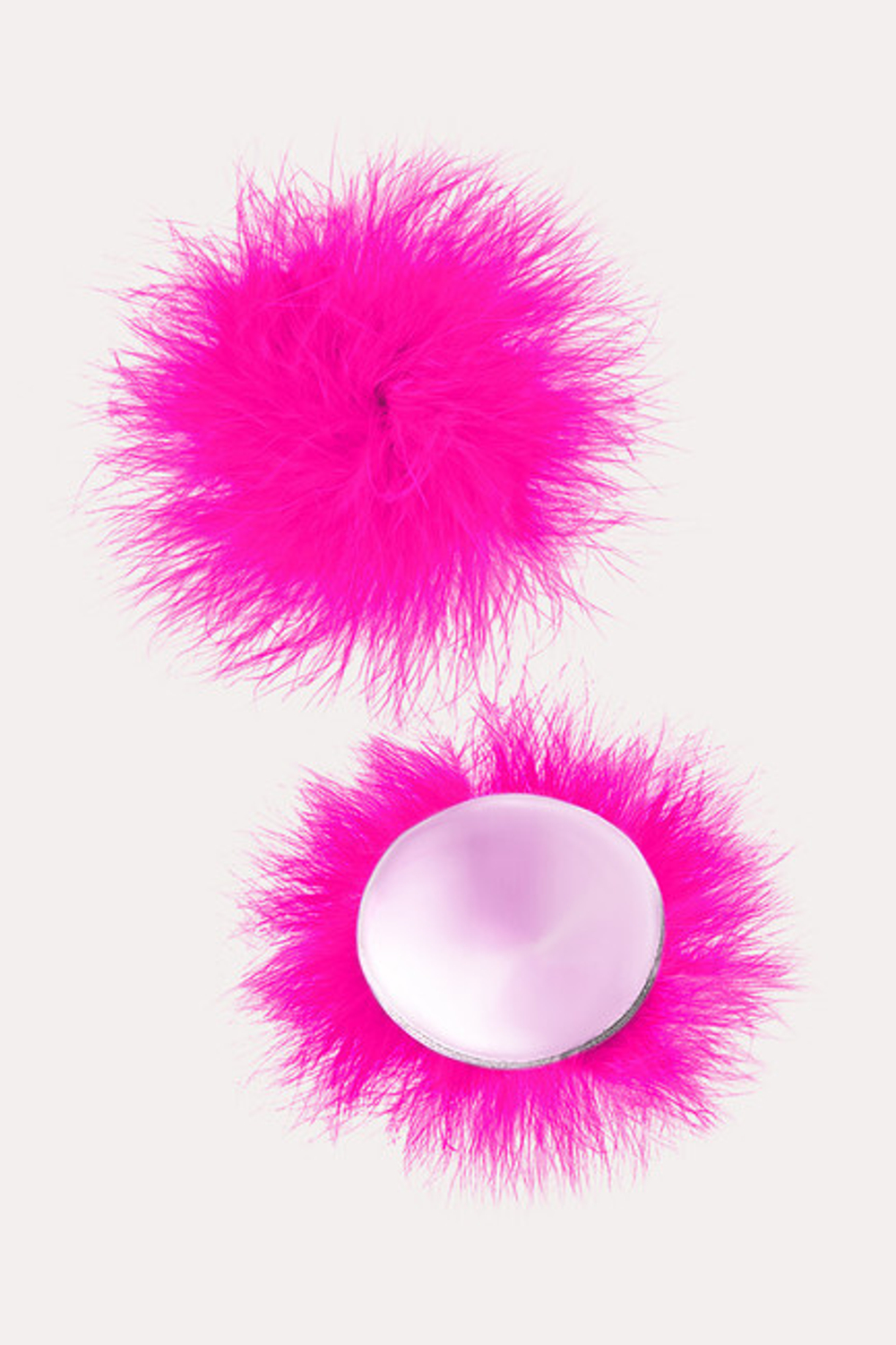 Пэстис Erolanta Lingerie Collection круглые с пухом, ярко-розовые (Цвет: Розовый)