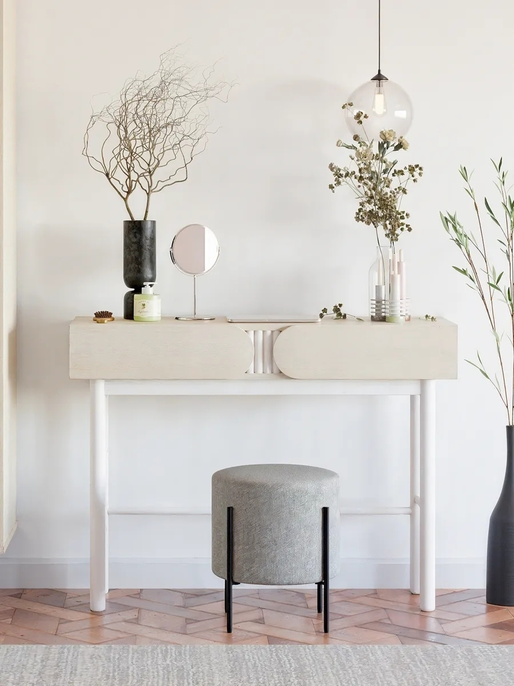 Консольный столик с 2 ящиками Ола на ножках, 100х35х79 см
