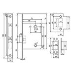 Комплект для сантехнической двери Аллюр, ВЕНСАН BL+L7050S BL+BK-S1 BL (26150/S7050), 15201, черн мат