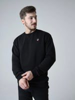 Свитшот мужской черный Город Горький "Красный Олень" вышивка