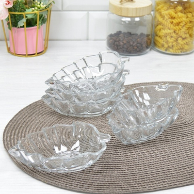 Набор салатников 6шт 14см "Лист"