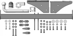 Фаркоп Motodor CheryExeed TXL 2020 - 2021 (оцинкованный шар) (90010)(паспорт и сертификат в комплекте)(без электрики) 99002-A