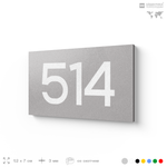 Номер на дверь 514, табличка на дверь для офиса, квартиры, кабинета, аудитории, склада, серая 120х70 мм, Айдентика Технолоджи