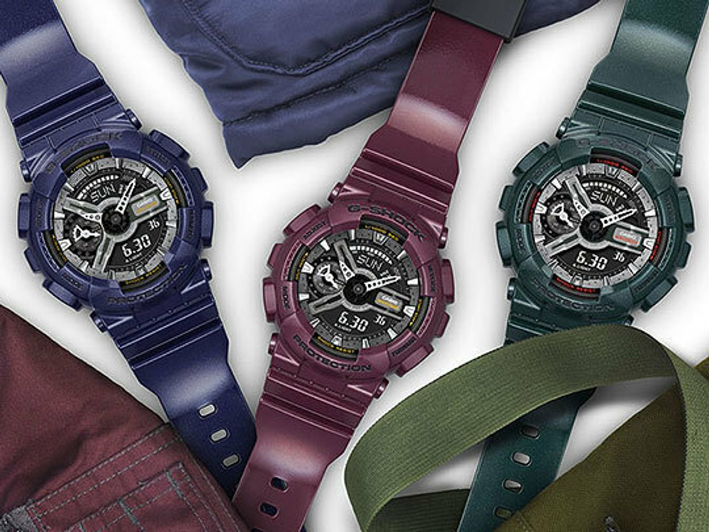 Японские наручные часы Casio G-SHOCK GMA-S110MC-2A с хронографом