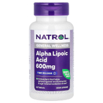 Natrol, Альфа-липоевая кислота, медленное высвобождение, 600 мг, 45 таблеток
