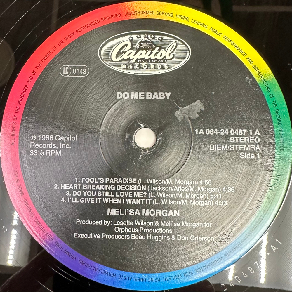 Meli'sa Morgan - Do Me Baby (Европа 1986г.)