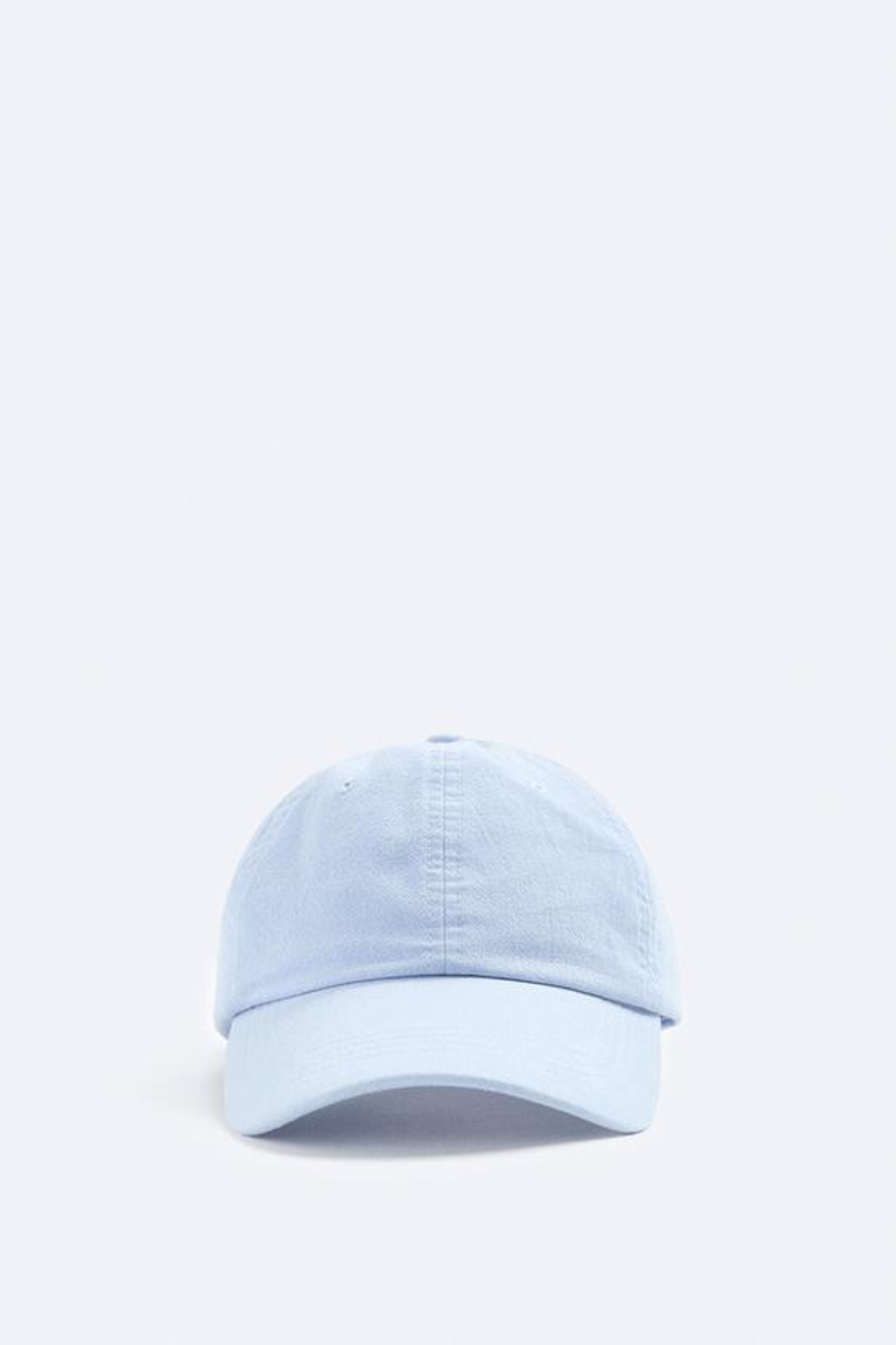 ZARA КЕПКА ИЗ ТКАНИ SOFT С РЕЛЬЕФНЫМ УЗОРОМ, ГОЛУБОЙ