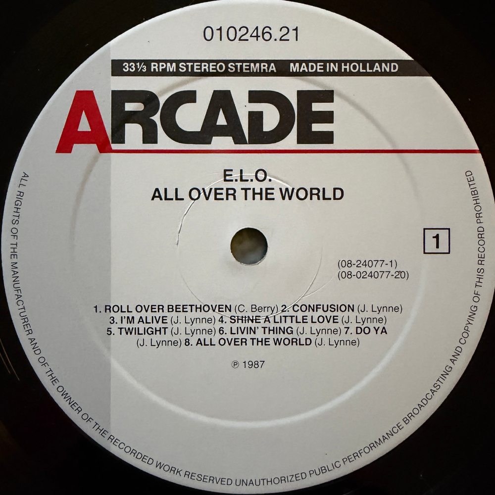 E.L.O. – All Over The World (Голландия 1987г.) Т