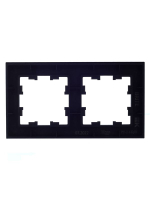 Рамка 2-м BRITE РУ-2-1-БрЧ металл черн. IEK BR-M22-M-K02