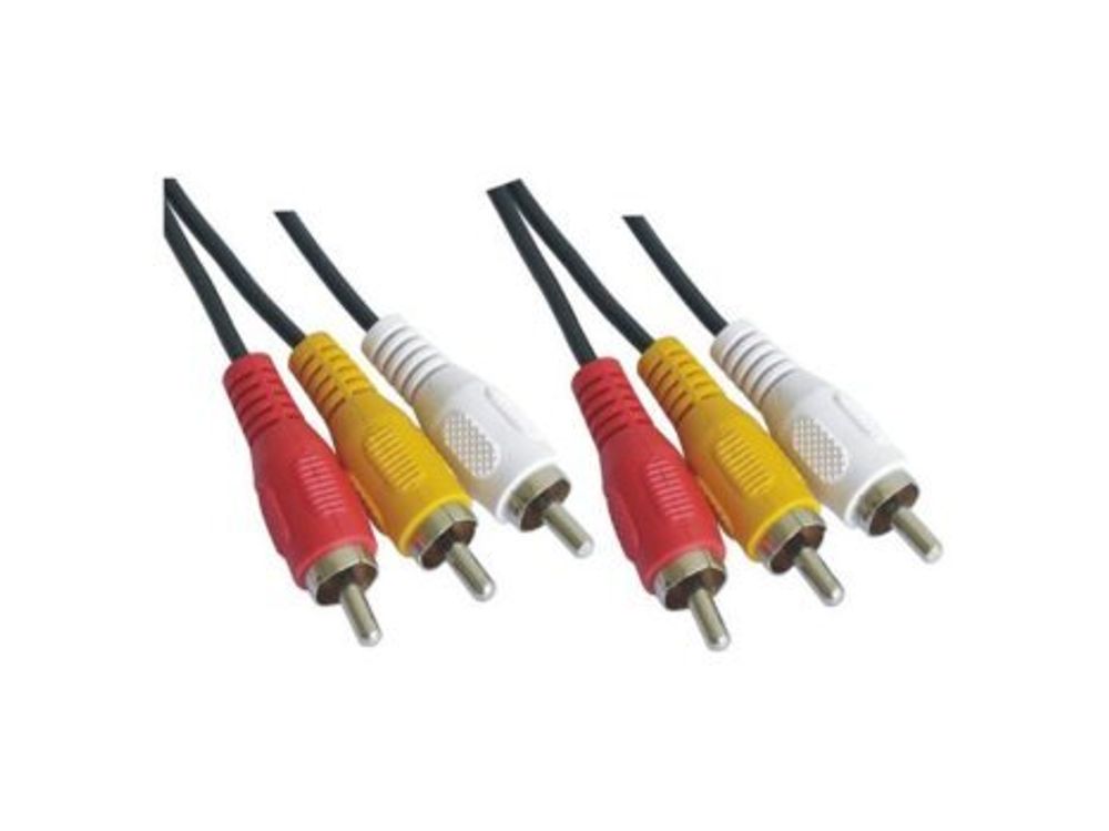 Кабель 3xRCA (M) - 3xRCA (M) PERFEO 2m