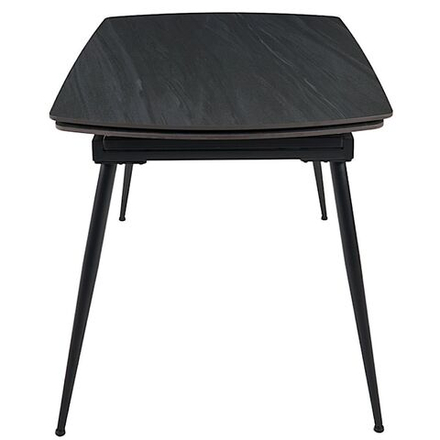 Стол керамический LA ALTA TEXAS ANTRACITE MATT 120, каркас черный