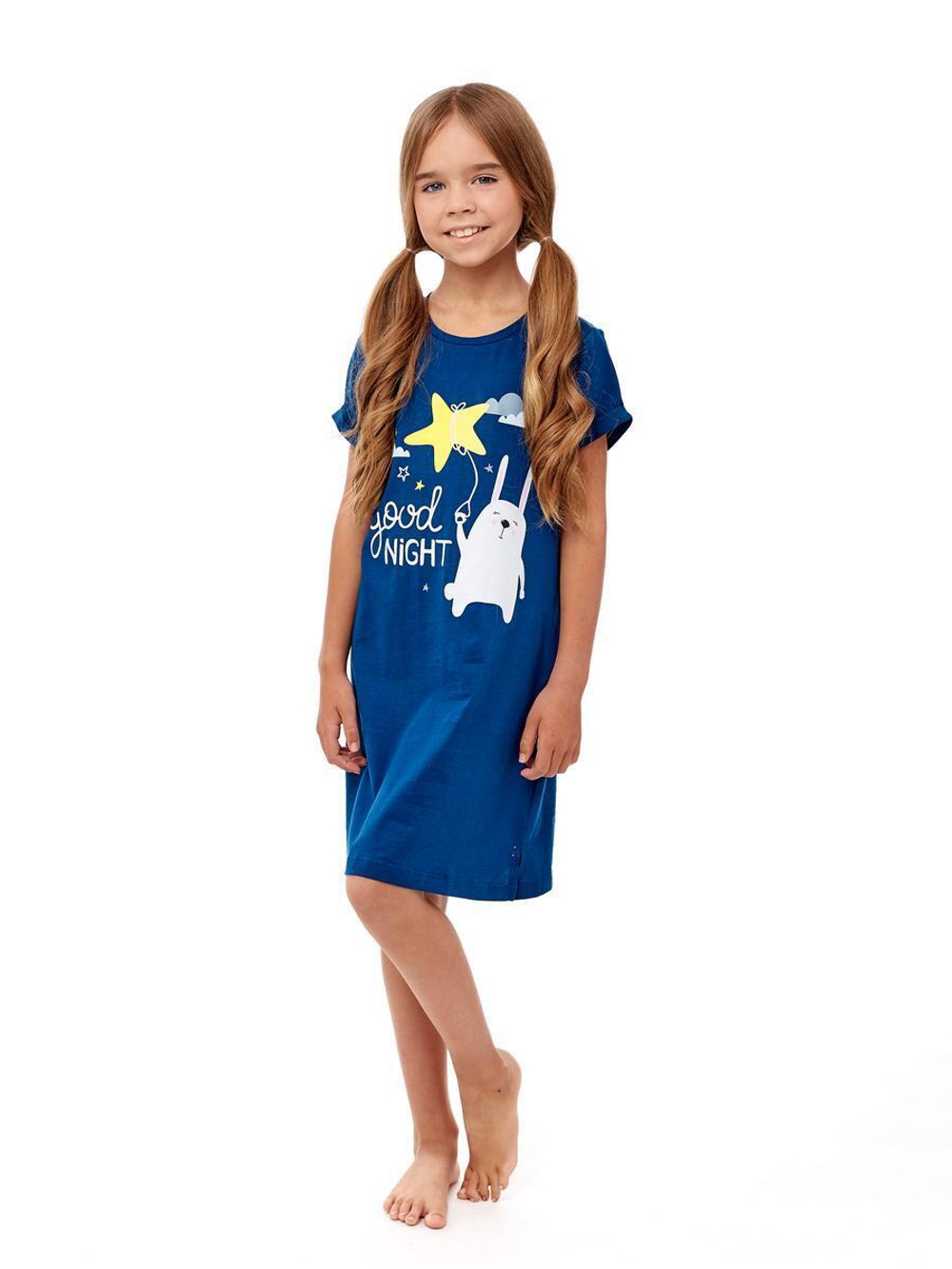 Ночная сорочка детская р-р 98/104, Синий