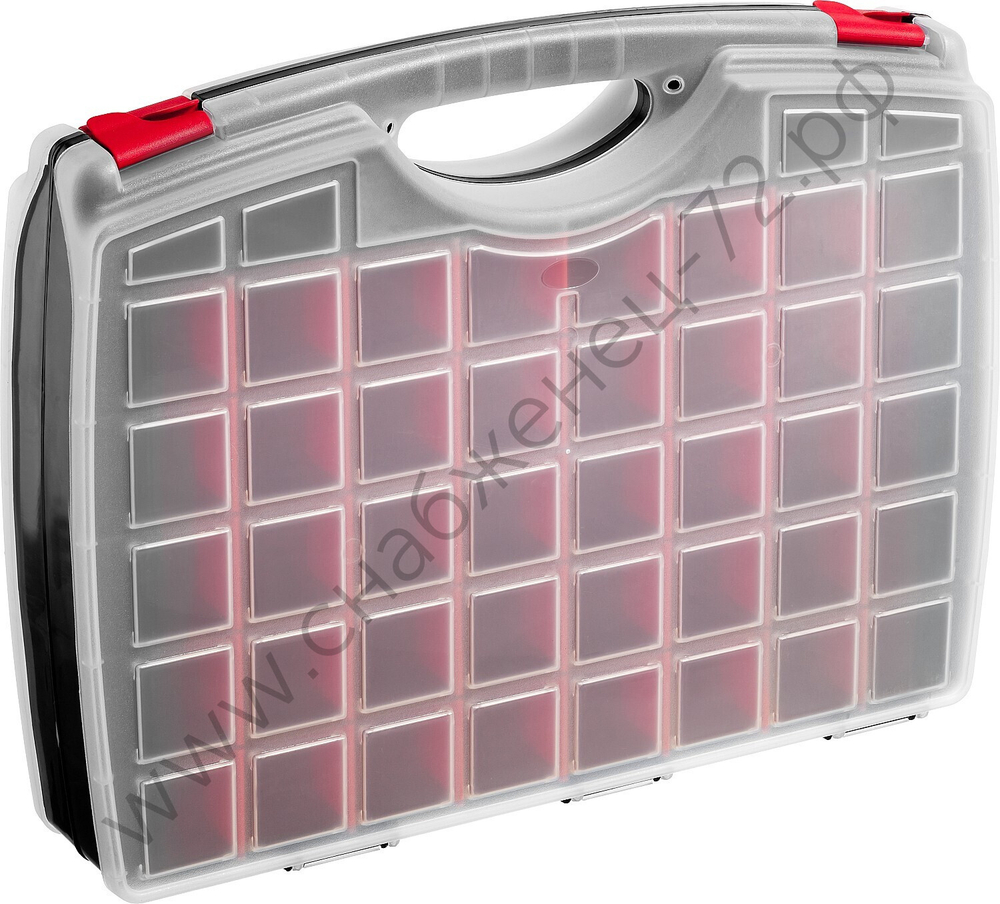 ЗУБР ДОН-80, 425 х 330 х 85 мм, двухсторонний органайзер с 80 ячейками (38036-80)