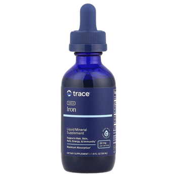 Trace Minerals Liquid Ionic Iron 22 mg 56 ml , Жидкое Железо