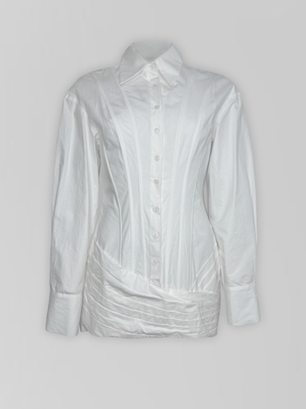 Платье-рубашка 713 короткое корсетное