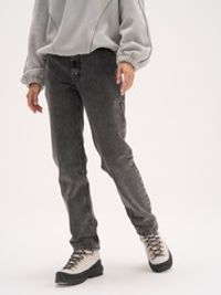 Джинсы прямые "Темно-серые" женские