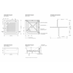 Поддон квадрат  0,8*0,8*0,15 "Universal S"акрил d 50 (каркас+экран) выс.30 см