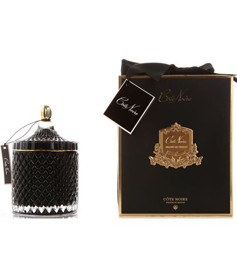 Утренний чай, большая черная свеча Арт-деко с кисточкой, Cote Noire