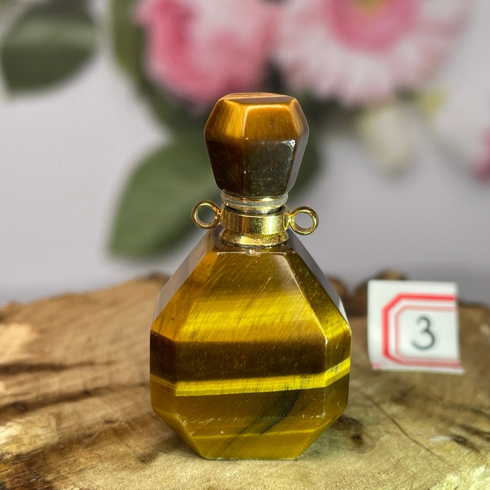 27509 Тигровый глаз Кулон флакон 22*38мм (Заряжено на Удачу)