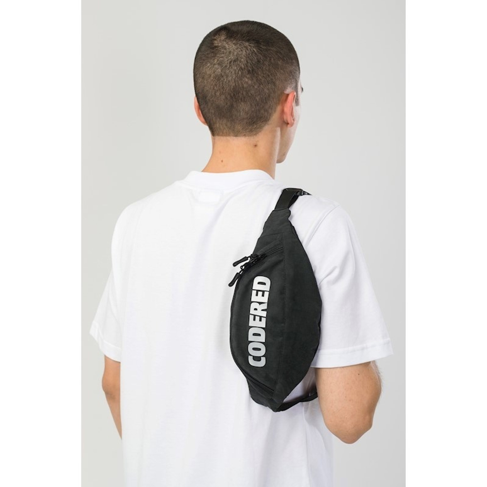 Поясная сумка CODERED Hip Bag Черный Микрофибра Светоотражающий