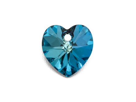 Подвеска "Сердце" 10мм, Xilion, Crystal Bermuda Blue