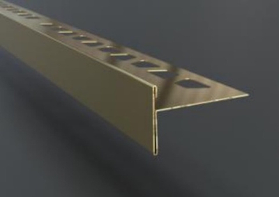 Профиль для защиты ступеней, латунь полированная