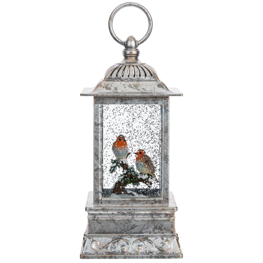 GAEM Изделие декоративное "Фонарь" (подсвет, вьюга, 3хАА н/п), L10 W10 H27 см
