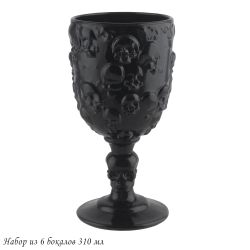 Lenardi 583-010 Набор из 6 бокалов 310 мл дизайн "Череп" в под.уп.(х4)Стекло