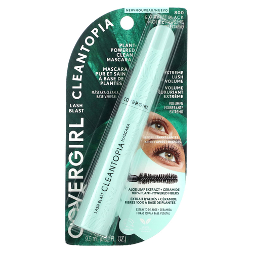 Covergirl, Lash Blast, тушь для ресниц Cleantopia, оттенок 800 насыщенный черный, 9,5 мл (0,32 жидк. унции)