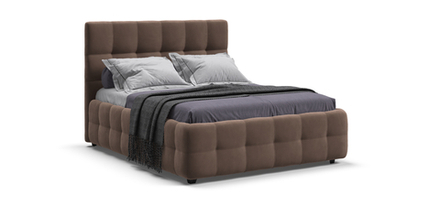 Босс Кровать+ПМ 180 Велюр Монолит Мокко