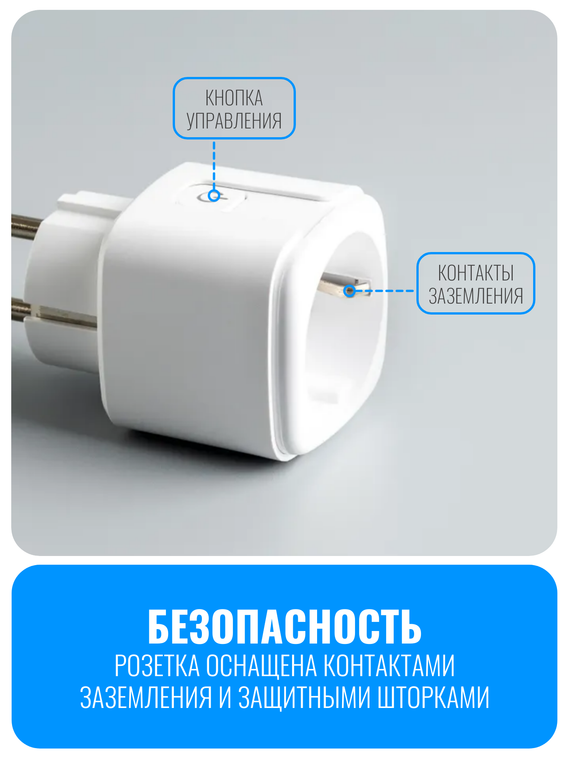 Умная ZigBee розетка Smart Aura 20А