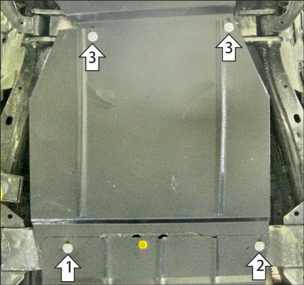 Защита КПП. 2 мм, Сталь. для Nissan Pathfinder 2005-2010, Motodor.71404