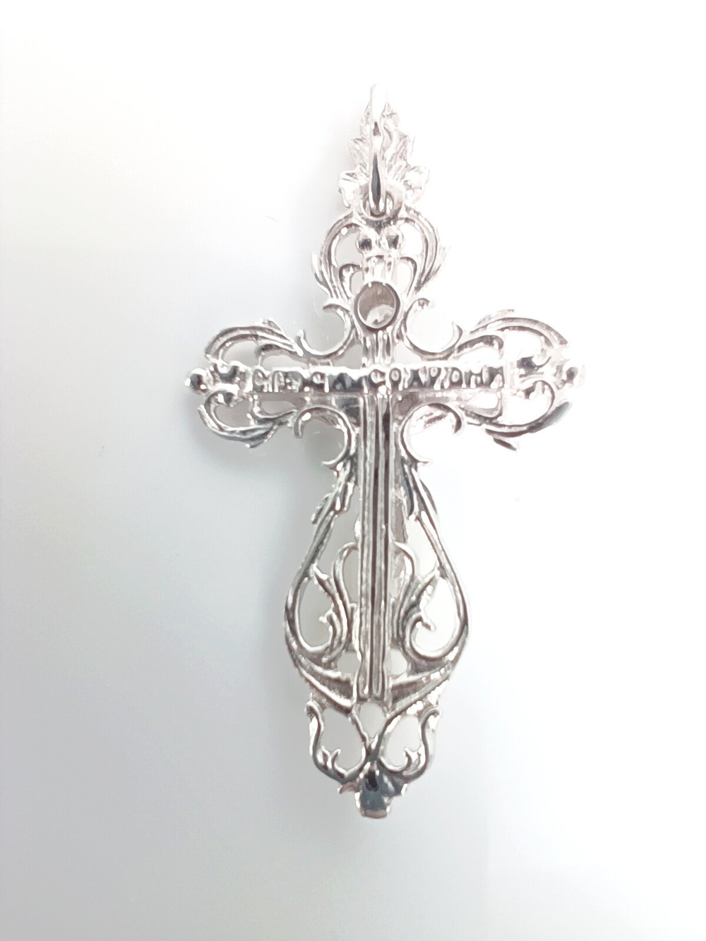 Крест ювелирный "Эстерелла", родированный, серебро 925 пробы/Ф