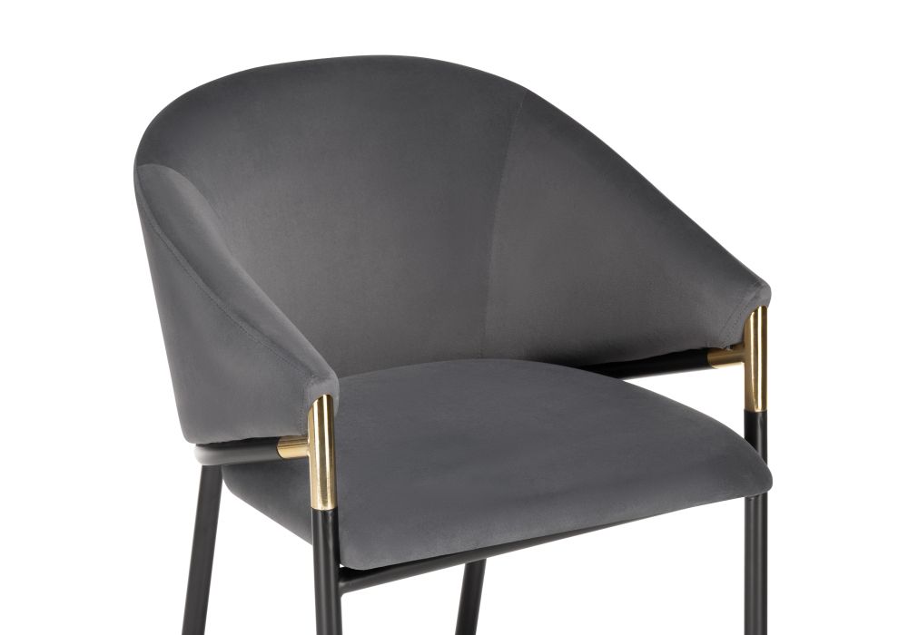 Стул на металлокаркасе Molton gray / black/ gold