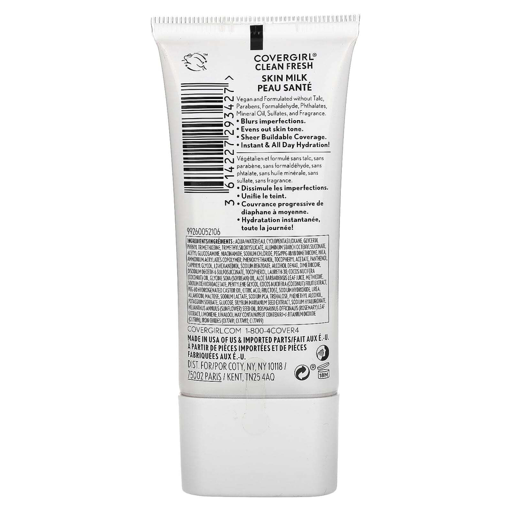 Covergirl, Clean Fresh, Skin Milk, питательный тональный крем, оттенок 580 загар, 30 мл (1 жидк. унция)