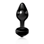 Черная анальная пробка из стекла Icicles No. 44 - 8,5 см. (Цвет: черный)