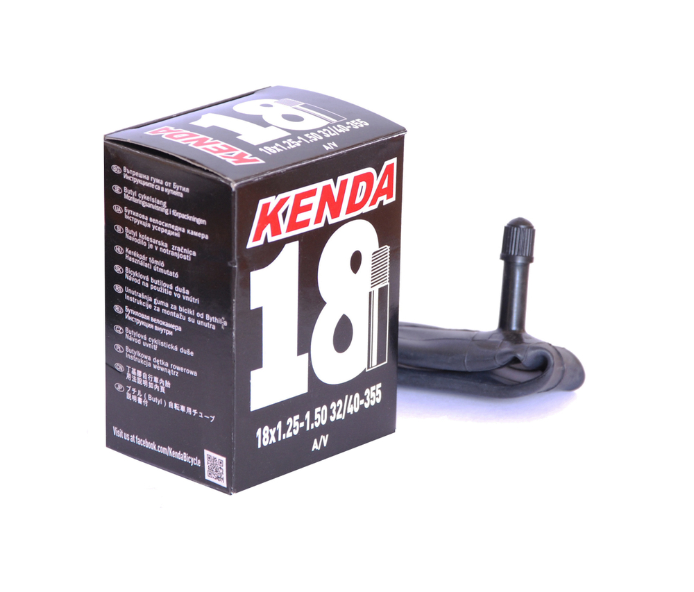 Камера 18" авто "узкая" 1.25-1.50 (32/40-355) для складных вело (50) KENDA