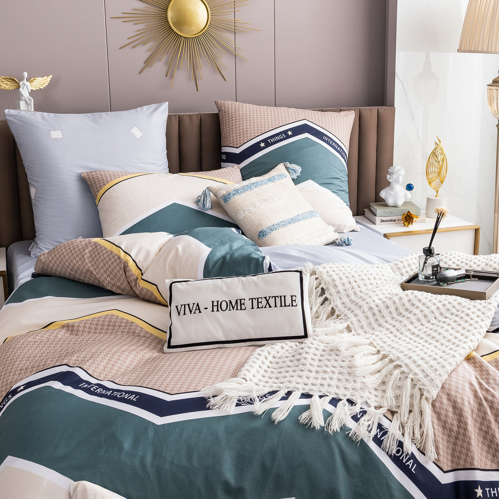 Комплект постельного белья Люкс Сатин 100% хлопок на резинке AR311