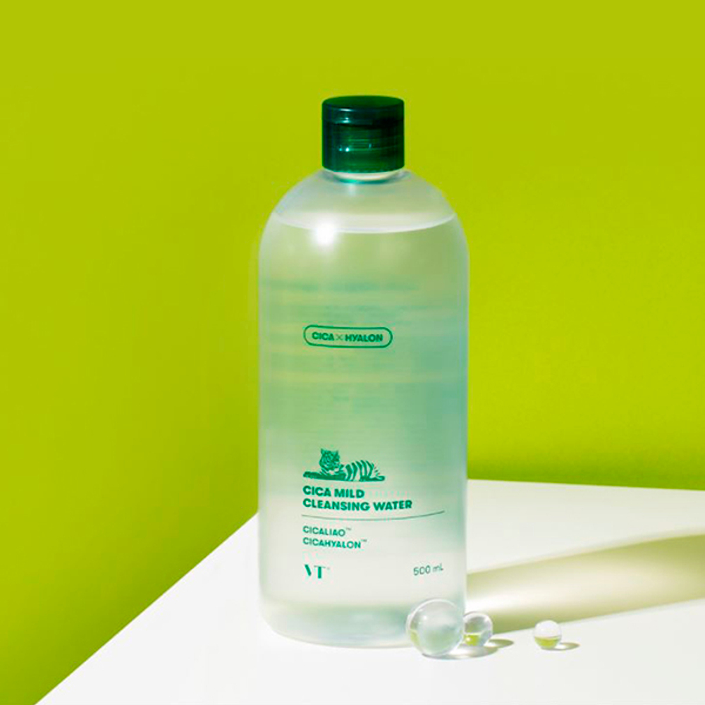 VT Cosmetics Cica Mild Cleansing Water очищающая вода с центеллой азиатской и гиалуроновой кислотой