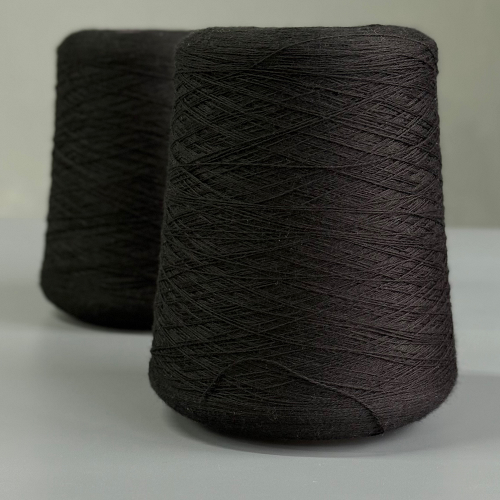 Пряжа Zegna Baruffa Cashwool 2/30 (100% мериносовая шерсть гребенная) , 1500м/100гр, черный